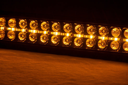 Rough Country 20 Inch Black Series LED Light Bar | Dual Row | Amber DRL