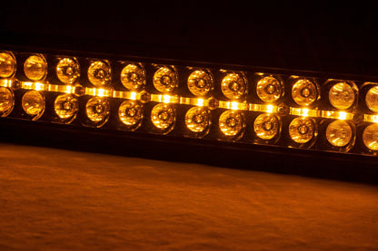 Barra de luz LED serie negra de 50 pulgadas | Doble fila | DRL ámbar