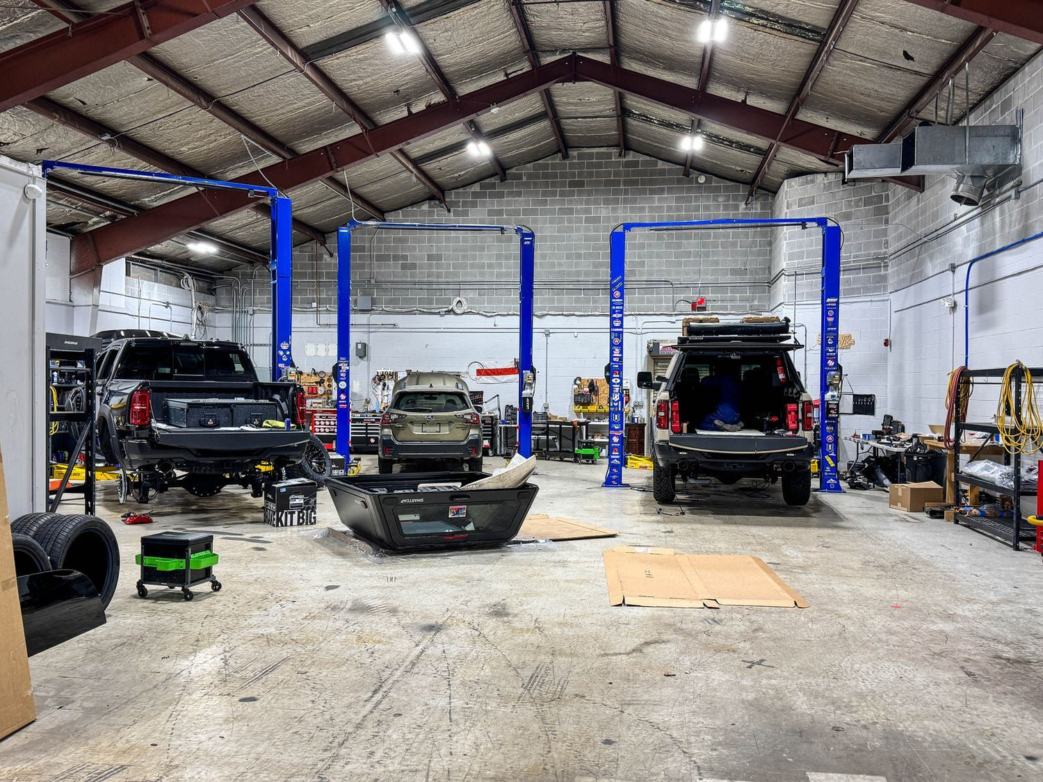 Auto Expedition installation shop featuring professional vehicle upgrades, off-road builds, overland installations, and custom fabrication services in Chagrin Falls, Ohio