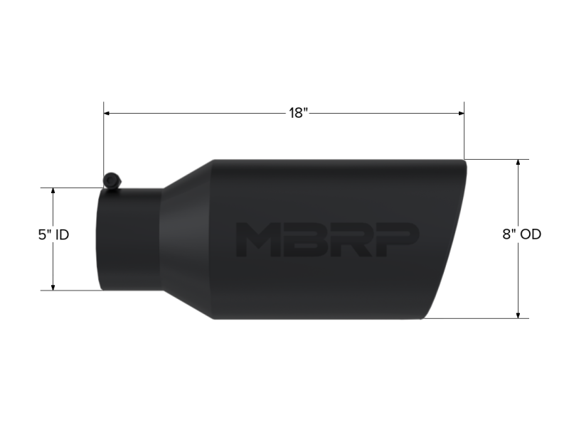 MBRP Univ Exhaust Tips BLK