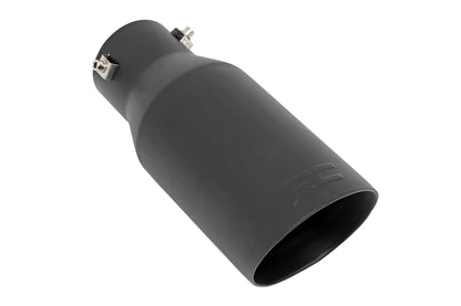 Punta de escape | Negro | Logotipo RC | Tubo de 2.5-3.125 pulgadas
