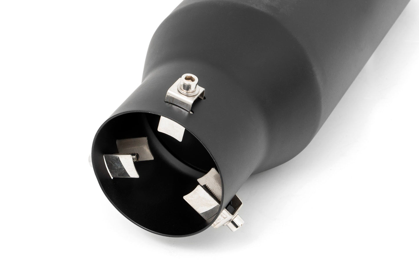 Punta de escape | Negro | Logotipo RC | Tubo de 2.5-3.125 pulgadas
