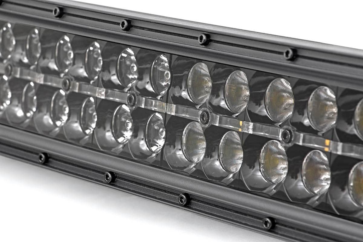 Barra de luz LED serie negra de 50 pulgadas | Doble fila | DRL ámbar