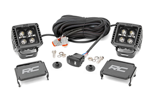 Kit de luces LED | Montaje en zanja | Par negro de 2" | DRL blanco | Ford Bronco (21-25)