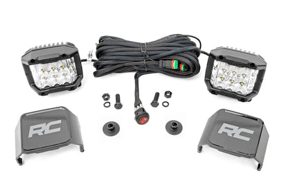 Rough Country LED Light Kit | Ditch Mount | 2" Chrome Pair | Wide | Ford Bronco 4WD (21-25) by Rough Country