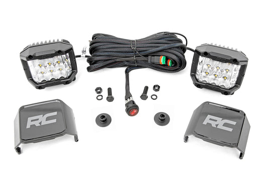Kit de luces LED | Montaje en zanja | Par cromado de 2" | Ancho | Ford Bronco 4WD (21-25)