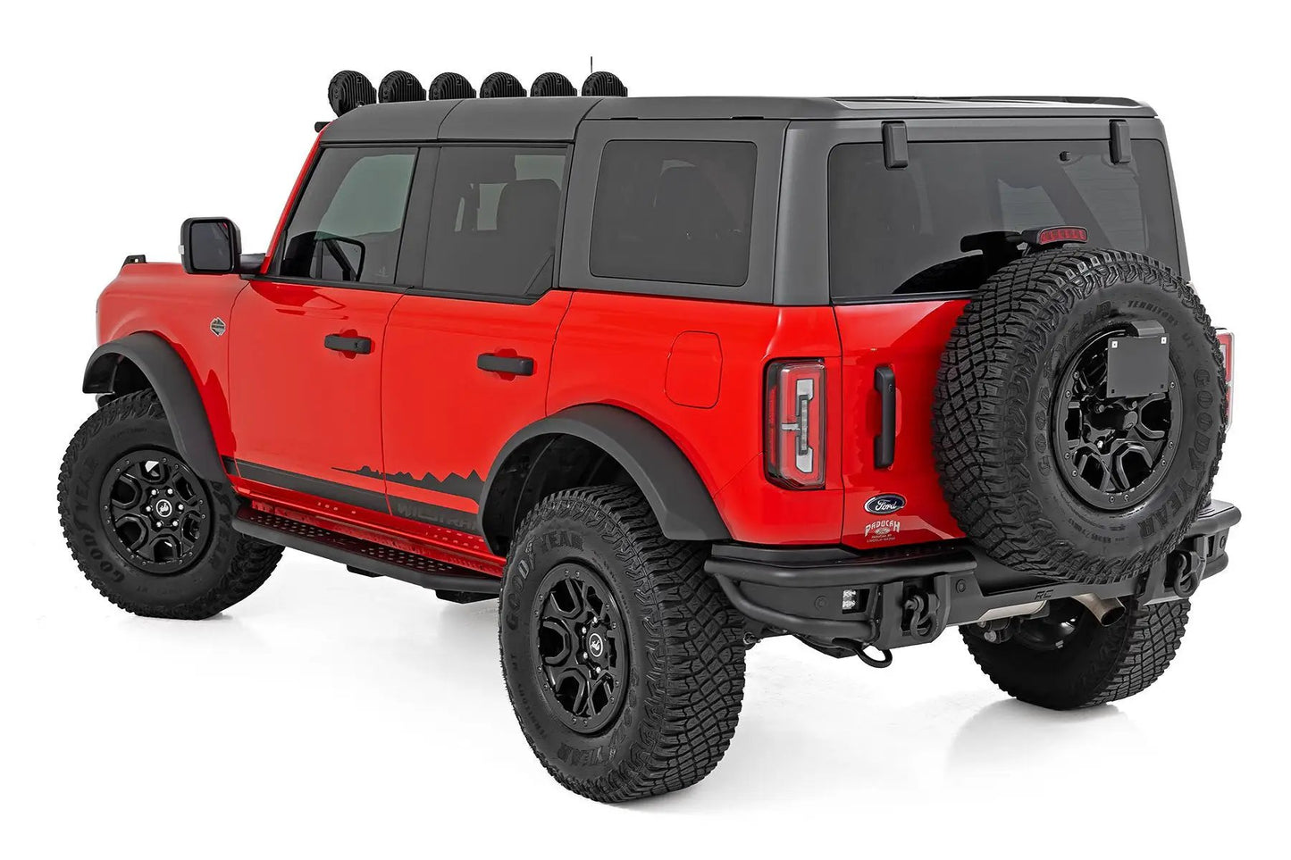 Rough Country OV2 Running Boards | Side Step Bars | 4-Door | Ford Bronco 4WD (2021-2025) by Rough Country