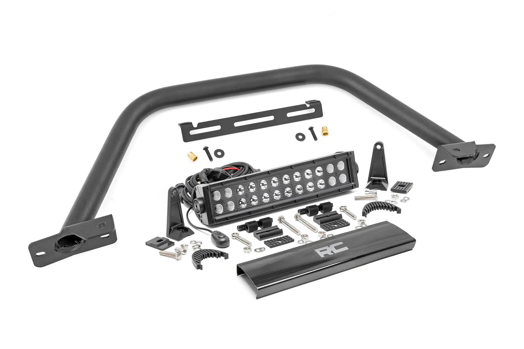 Rough Country Safari Bar | 12" LED Light Bar | Black | Dual Row | OE Modular Steel | Ford Bronco (21-25) by Rough Country