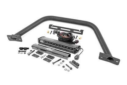 Rough Country Safari Bar | 12" LED Light Bar | Black | Single Row | OE Modular Steel | Ford Bronco (21-25) by Rough Country