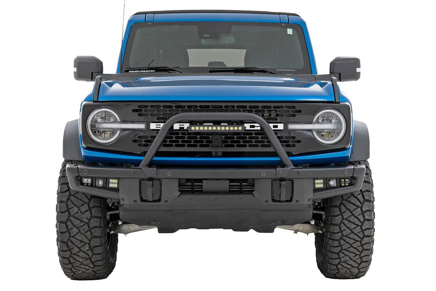 Rough Country Safari Bar | 12" LED Light Bar | Black | Single Row | OE Modular Steel | Ford Bronco (21-25) by Rough Country