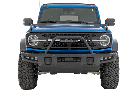 Rough Country Safari Bar | 12" LED Light Bar | Black | Single Row | OE Modular Steel | Ford Bronco (21-25)