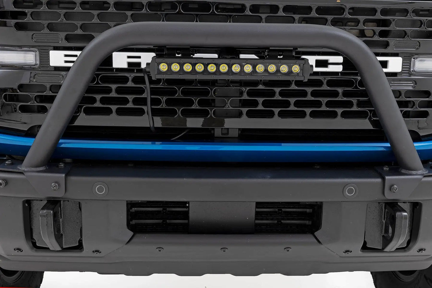 Rough Country Safari Bar | 12" LED Light Bar | Black | Single Row | OE Modular Steel | Ford Bronco (21-25) by Rough Country