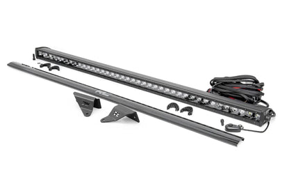 Rough Country LED Light Kit | Upper Windshield | 40" Black Single Row | Ford Bronco (21-25) by Rough Country