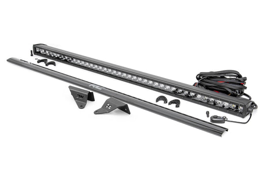 Rough Country LED Light Kit | Upper Windshield | 40" Black Single Row | Ford Bronco (21-25)