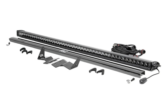 Rough Country LED Light Kit | Upper Windshield | 50" Black Single Row | Ford Bronco (21-25)