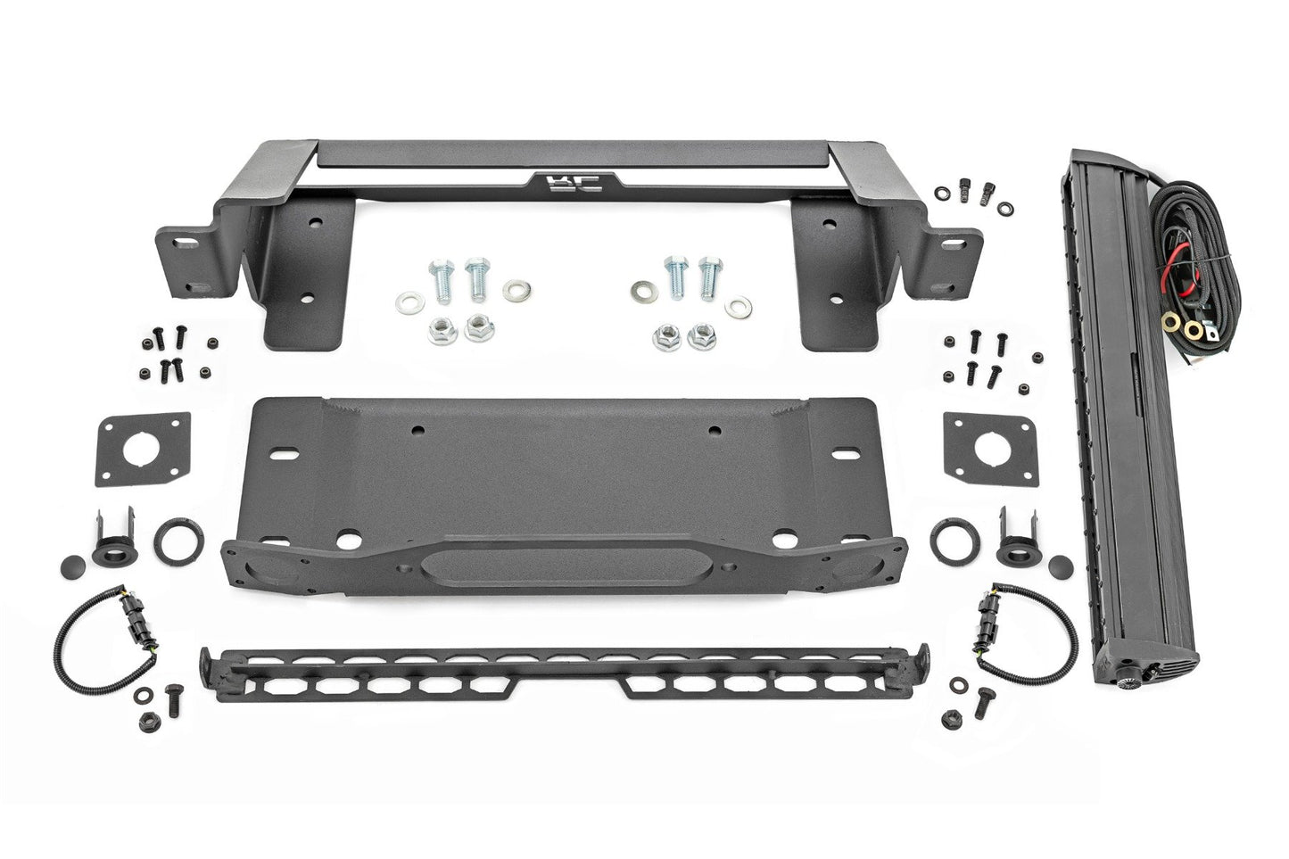 Крепление лебедки High Winch Mount | Все модели | 20-дюймовая светодиодная балка с одним рядом | Ford Bronco (21-25)