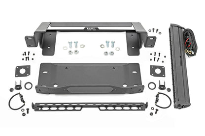 Крепление лебедки High Winch Mount | Все модели | 20-дюймовая светодиодная балка с одним рядом | Ford Bronco (21-25)