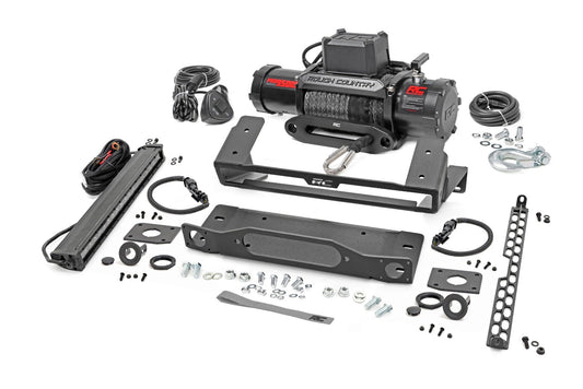 Soporte de cabrestante alto | Todos los modelos | 9500S | LED negro de una sola fila de 20 pulgadas | Ford Bronco (21-25)