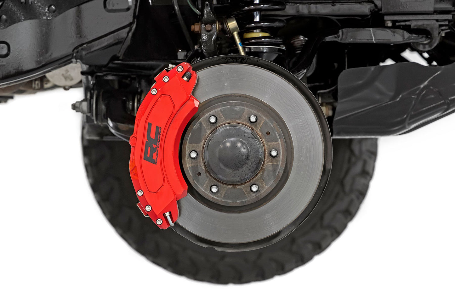 Rough Country Caliper Covers | Front and Rear | Red | Chevy/GMC 2500HD/3500HD (11-19)