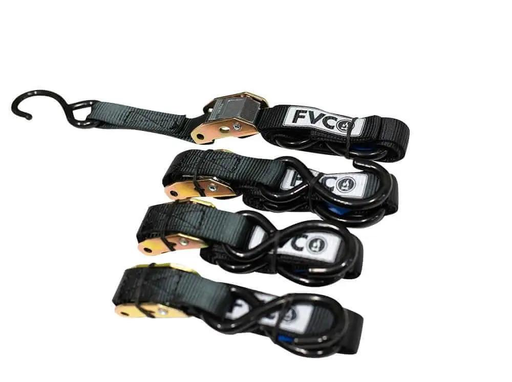Flatline Van Co. Adventure Van 1" Cam Straps with Coated S-Hooks by Flatline Van Co.