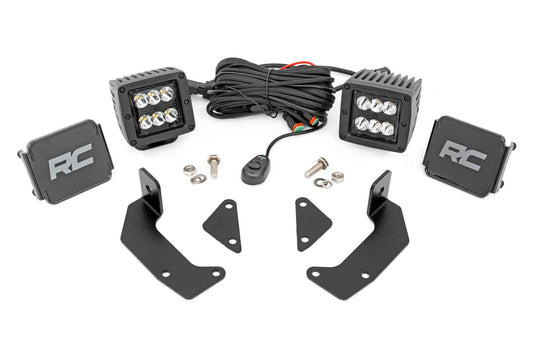 Kit de luces LED | Montaje en jaula | Par negro de 2" | CFMOTO UFORCE 1000