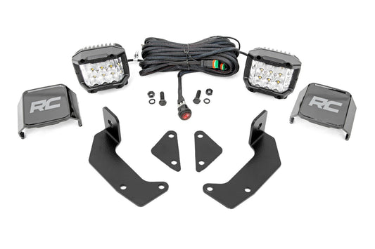 Kit de luces LED | Montaje en jaula | Par cromado de 2" | Gran angular | CFMOTO UFORCE 1000