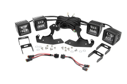 Rough Country LED Light Kit | Fog Mount | Dual 2" Black Pair | Chevy Silverado 2500 HD/3500 HD (11-14) by Rough Country