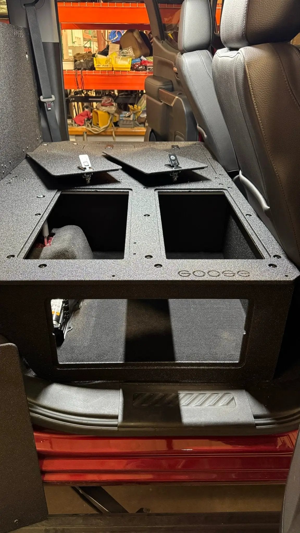 CHEVY - SILVERADO - 4TH GEN - GMC - SIERRA - 2019-PRESENT - 5TH GEN - EXPLORE SERIES - CREW CAB - SEAT DELETE PLATE SYSTEM - SECOND ROW - 100% by Goose Gear