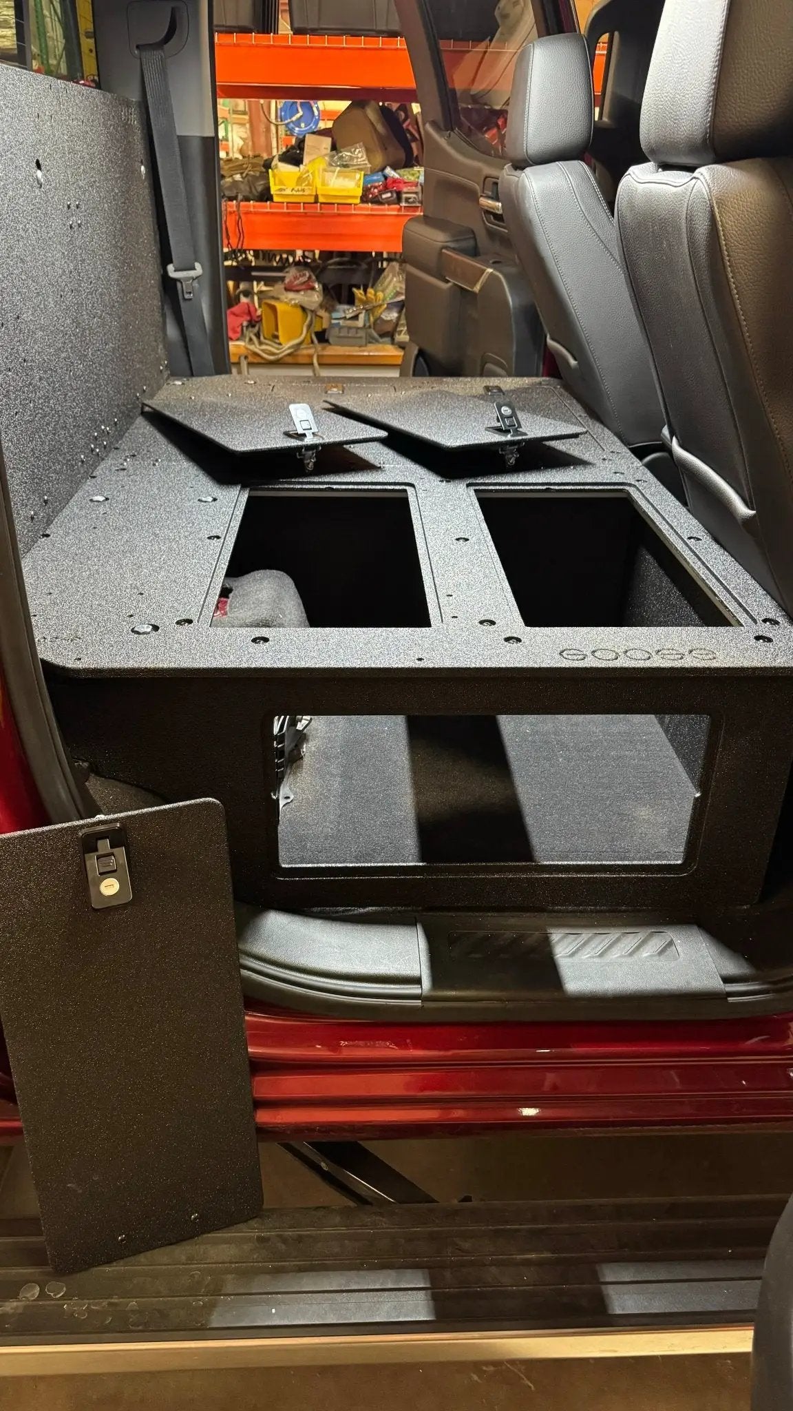 CHEVY - SILVERADO - 4TH GEN - GMC - SIERRA - 2019-PRESENT - 5TH GEN - EXPLORE SERIES - CREW CAB - SEAT DELETE PLATE SYSTEM - SECOND ROW - 100% by Goose Gear