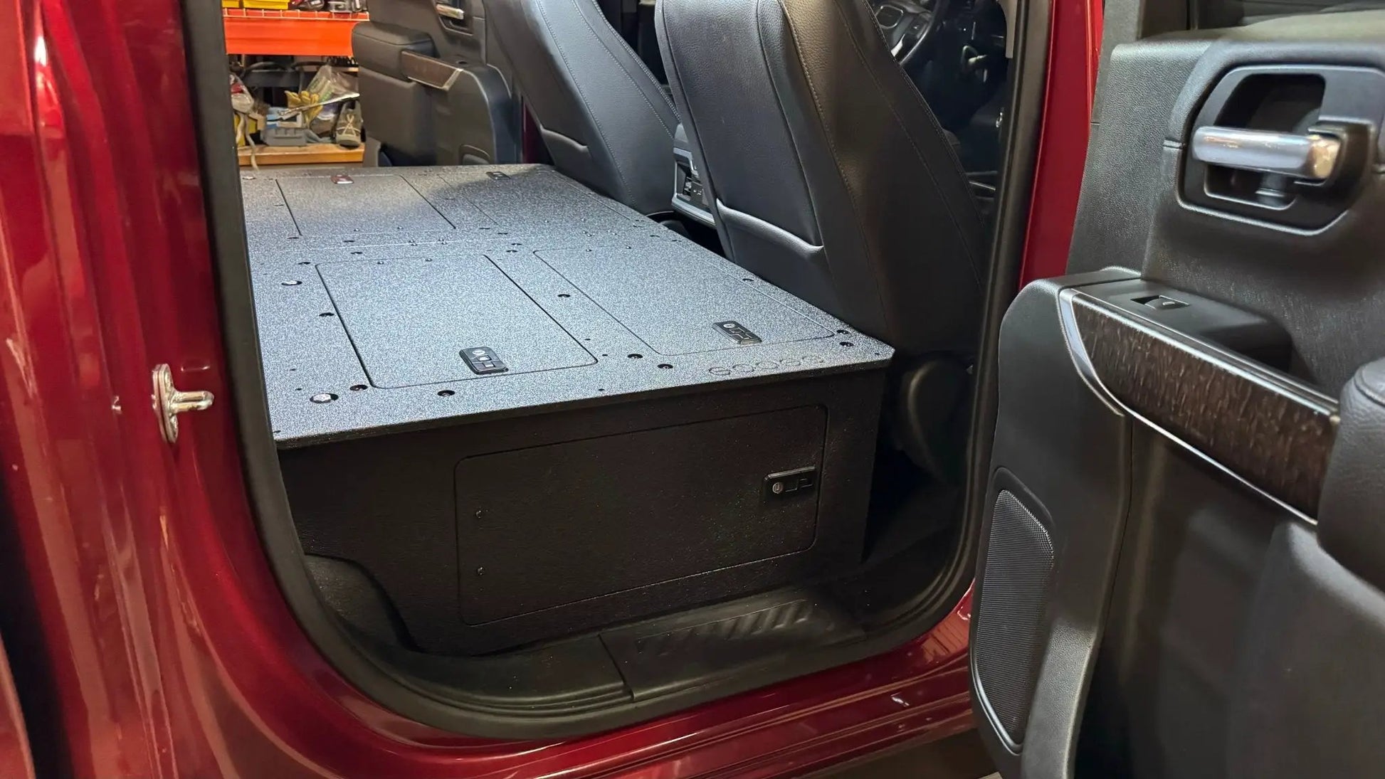 CHEVY - SILVERADO - 4TH GEN - GMC - SIERRA - 2019-PRESENT - 5TH GEN - EXPLORE SERIES - CREW CAB - SEAT DELETE PLATE SYSTEM - SECOND ROW - 100% by Goose Gear