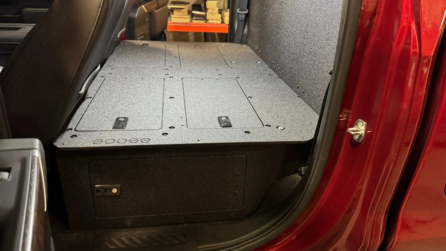 CHEVY - SILVERADO - 4TH GEN - GMC - SIERRA - 2019-PRESENT - 5TH GEN - EXPLORE SERIES - CREW CAB - SEAT DELETE PLATE SYSTEM - SECOND ROW - 100% by Goose Gear