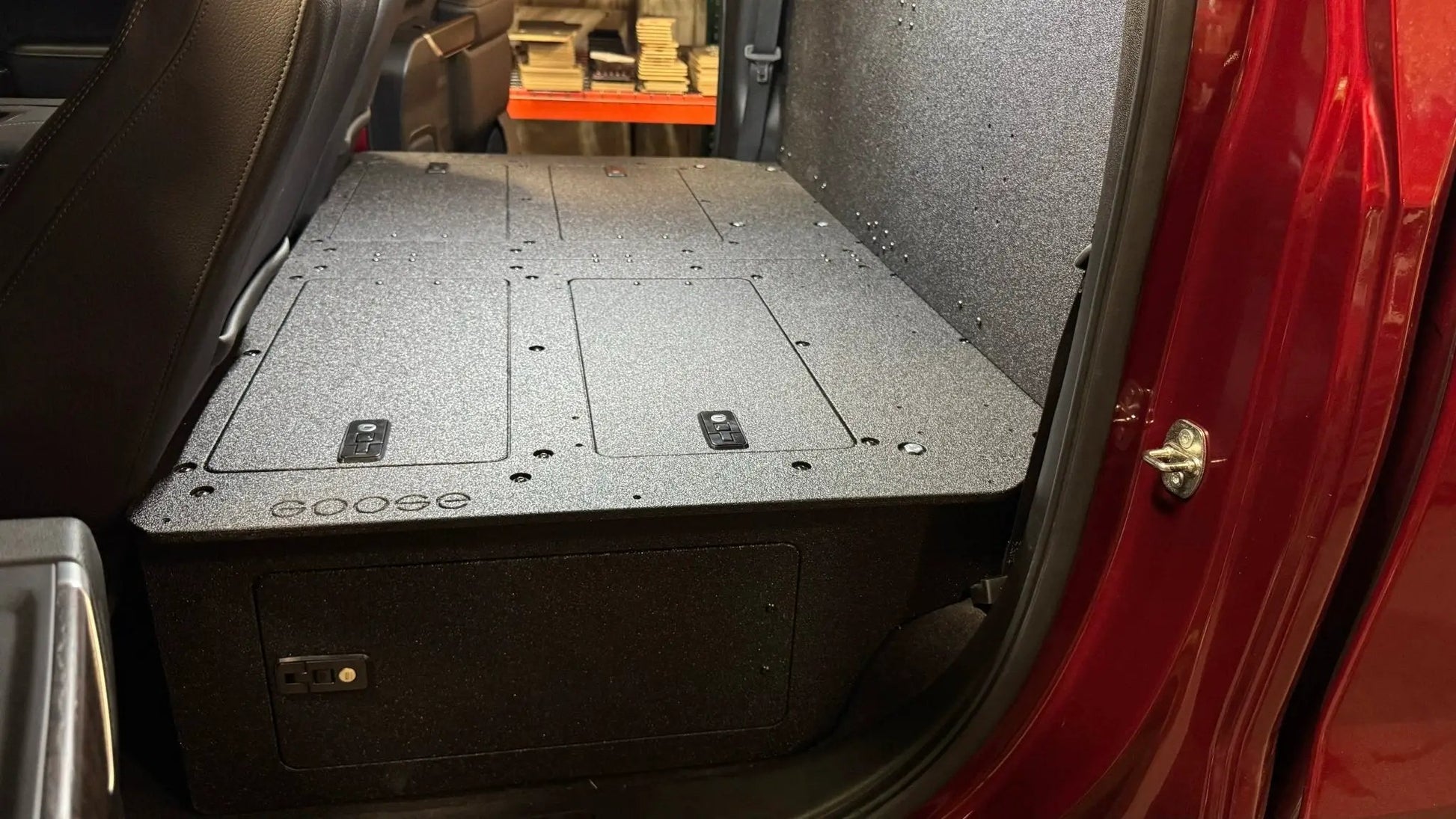 CHEVY - SILVERADO - 4TH GEN - GMC - SIERRA - 2019-PRESENT - 5TH GEN - EXPLORE SERIES - CREW CAB - SEAT DELETE PLATE SYSTEM - SECOND ROW - 100% by Goose Gear