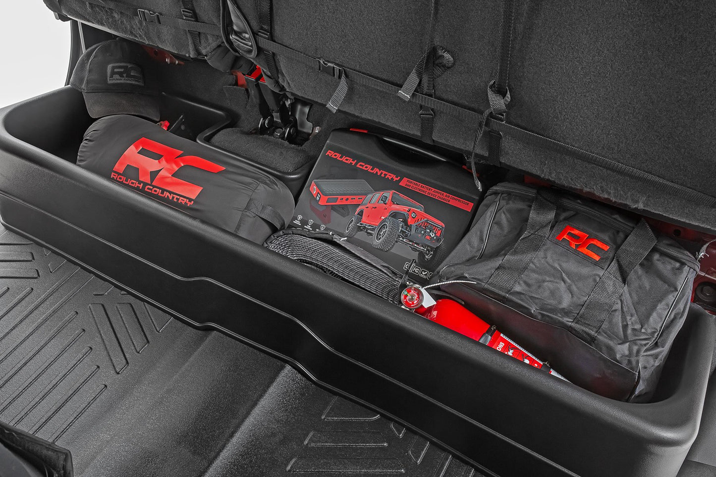 Rough Country Under Seat Storage | Crew Cab | Chevy/GMC 1500/2500HD/3500HD (19-26)