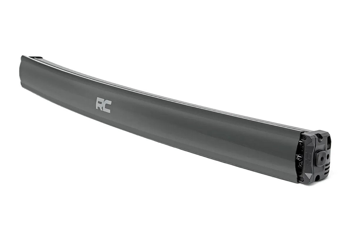 Rough Country 30 Inch Black Series LED Light Bar | Curved | Dual Row | Cool White DRL by Rough Country