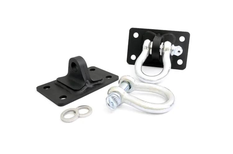 Rough Country D Ring Shackles and Mounts | Stubby Winch Bumpers | Jeep Wrangler JK/Wrangler Unlimited (07-18) by Rough Country