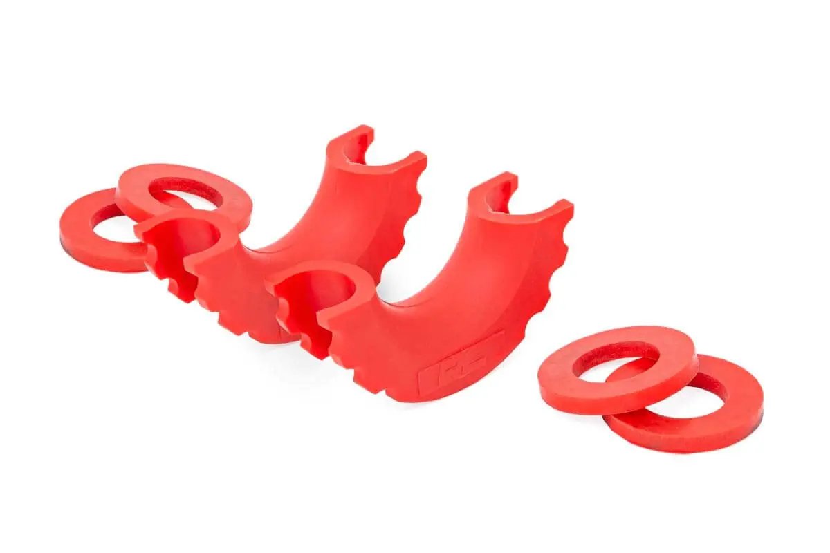 Rough Country D-Ring Isolator Kit | Pair | Red by Rough Country