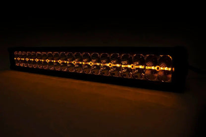 Rough Country 20 Inch Chrome Series LED Light Bar | Dual Row | Amber DRL by Rough Country