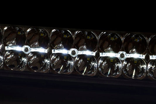 Rough Country 30 Inch Chrome Series LED Light Bar | Curved | Dual Row | Cool White DRL