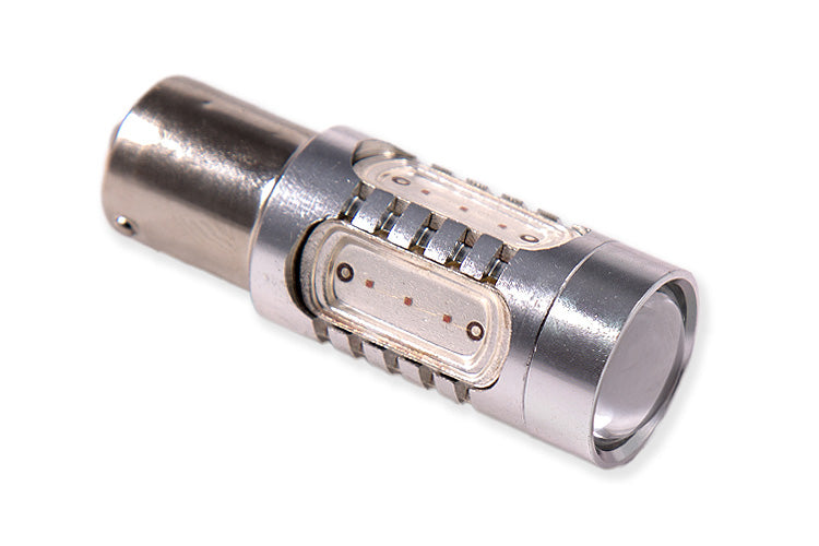 Diode Dynamics Add more light output and a modern appearance to your vehicle with the 1156 HP11 turn signal bulb. Populated with four side-firing LED chips and one 5W LED chip with a projector lens on top the HP11.