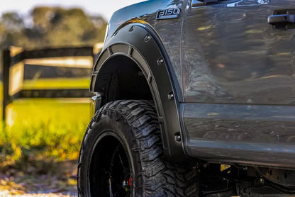 Rough Country Fender Flares | Defender | UM Agate Black | Ford F-150 2WD/4WD (2015-2020) by Rough Country
