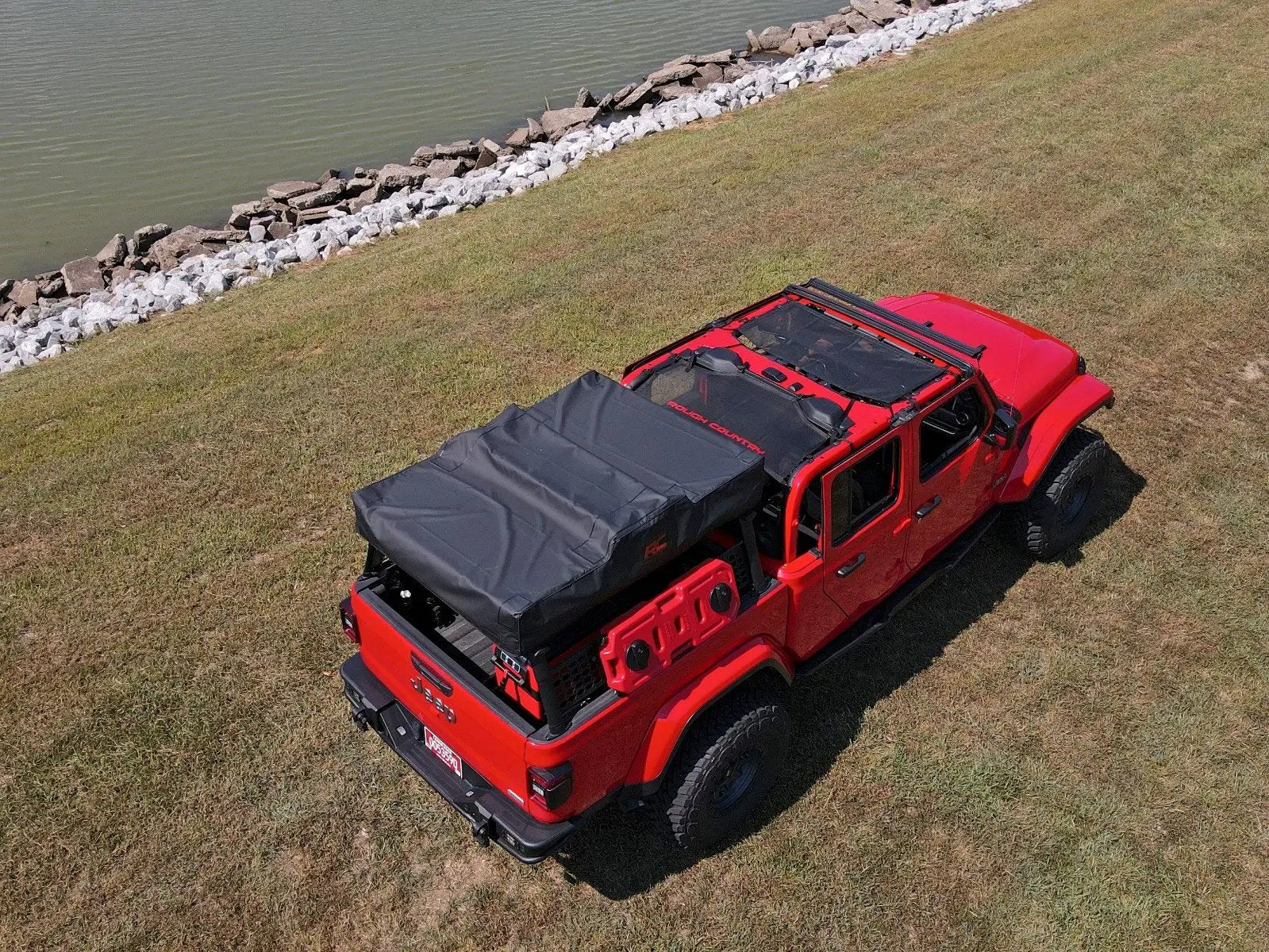 Rough Country Mesh Bikini Top Plus | Black | Jeep Gladiator JT 4WD (2020-2024) by Rough Country