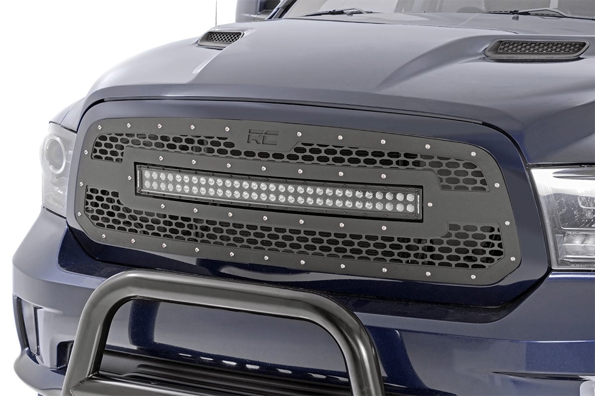 Решетка радиатора | Двухрядная светодиодная панель 30" | Черный | Ram 1500 2WD/4WD (2013-2018 и Classic)