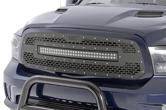 Rejilla de malla | LED de doble fila de 30" | Negro | Ram 1500 2WD/4WD (2013-2018 y Classic)