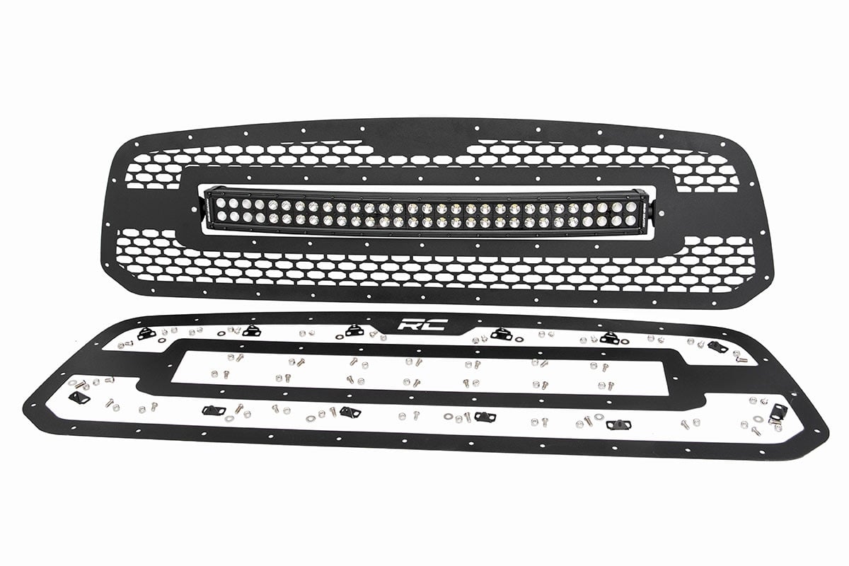 Решетка радиатора | Двухрядная светодиодная панель 30" | Черный | Ram 1500 2WD/4WD (2013-2018 и Classic)