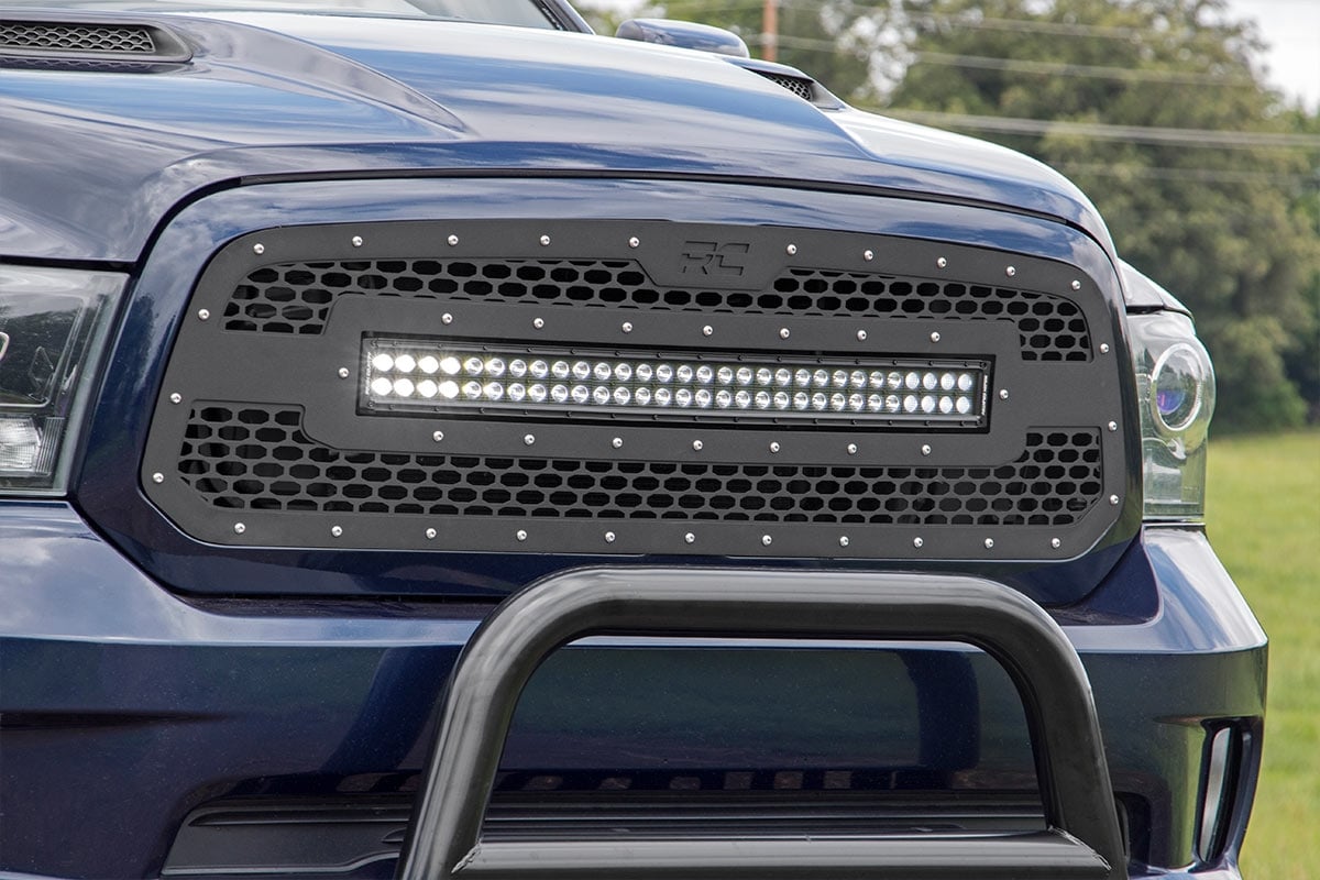 Решетка радиатора | Двухрядная светодиодная панель 30" | Черный | Ram 1500 2WD/4WD (2013-2018 и Classic)