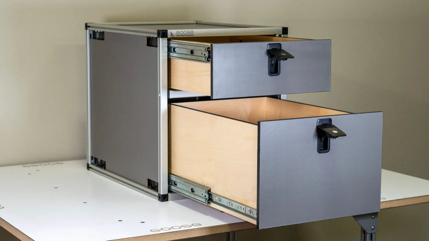 Double Drawer Module - 19 3/16" Wide x 25" Depth by Goose Gear