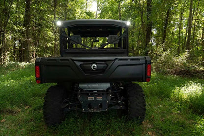 Rough Country LED Light | Cab Mount | 2" Black Pair | Flood | Can-Am Defender HD 5/HD 8/HD 9/HD 10 by Rough Country