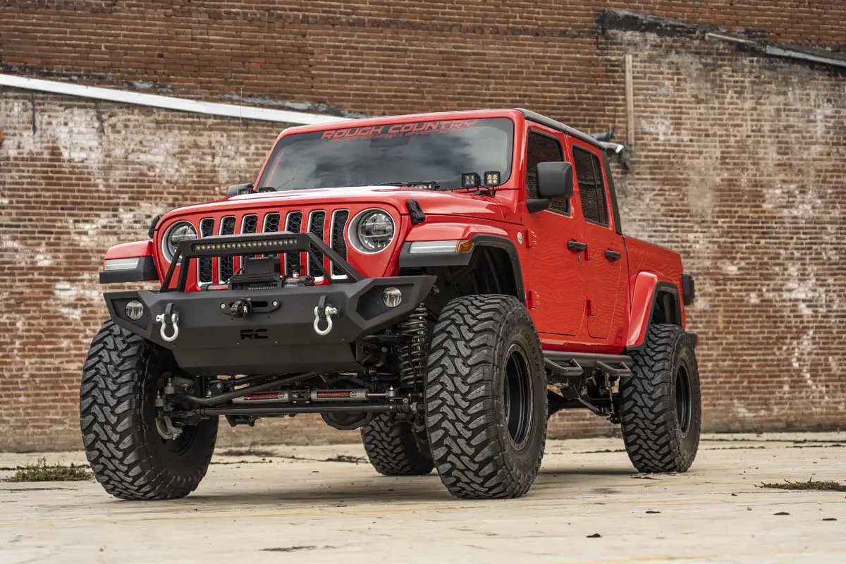 Rough Country LED Light Kit | Quad | Cowl Mount | 2" Black | Amber DRL | Jeep Gladiator JT/Wrangler JL (18-26) by Rough Country