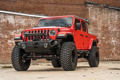 Rough Country Quad LED Light Kit | Cowl Mount | 2" Black Pairs | Spot | Jeep Gladiator JT/Wrangler JL (18-26)