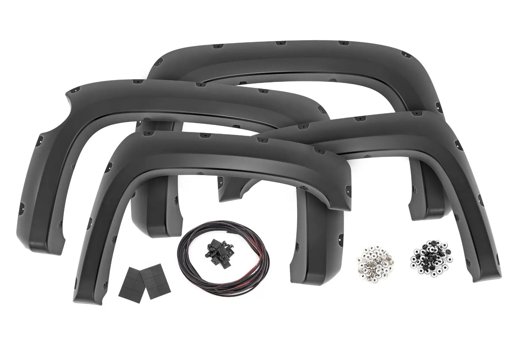 Rough Country Pocket Fender Flares | 5'9" Bed | GAZ Summit White | Chevy Silverado 1500 (07-13) by Rough Country